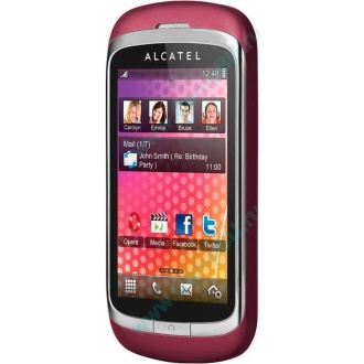 Красно-розовый телефон Alcatel One Touch 818 (Хасавюрт)